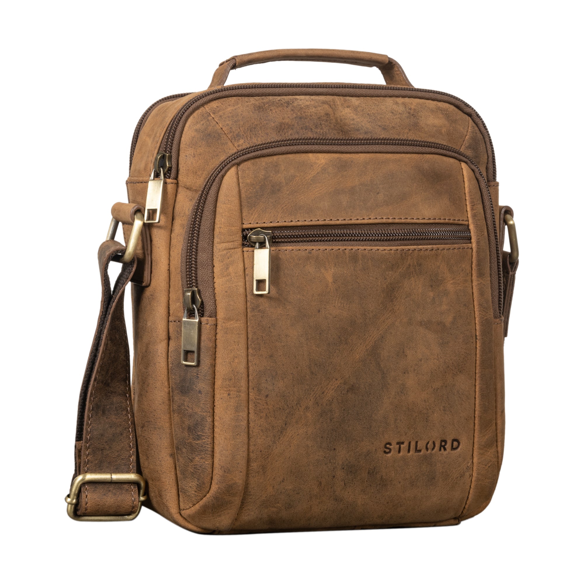 Leder Umhängetasche klein Handtasche braun