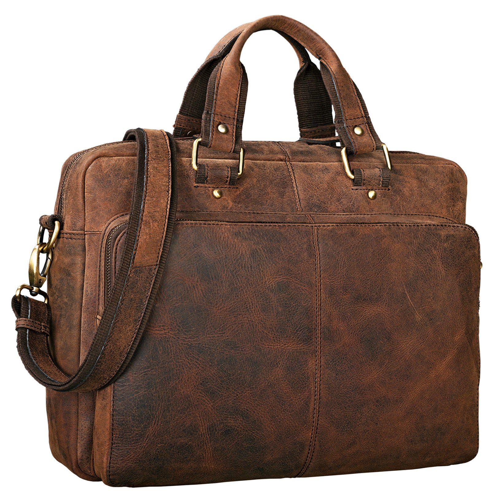 Vintage Ledertasche Herren braun groß 