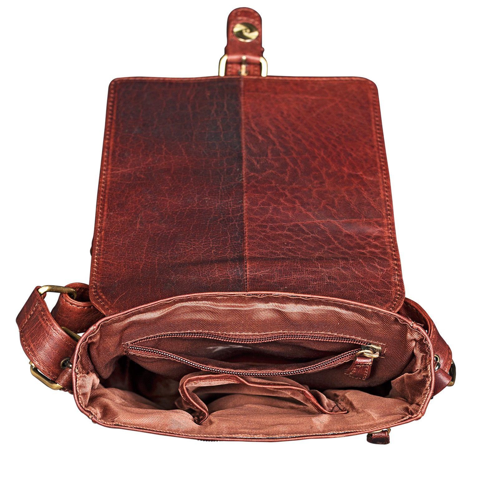 Vintage Umhängetasche Leder braun