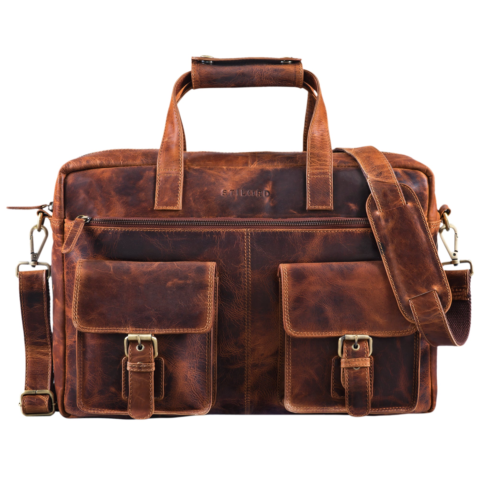 Große Ledertasche Umhängetasche Vintage