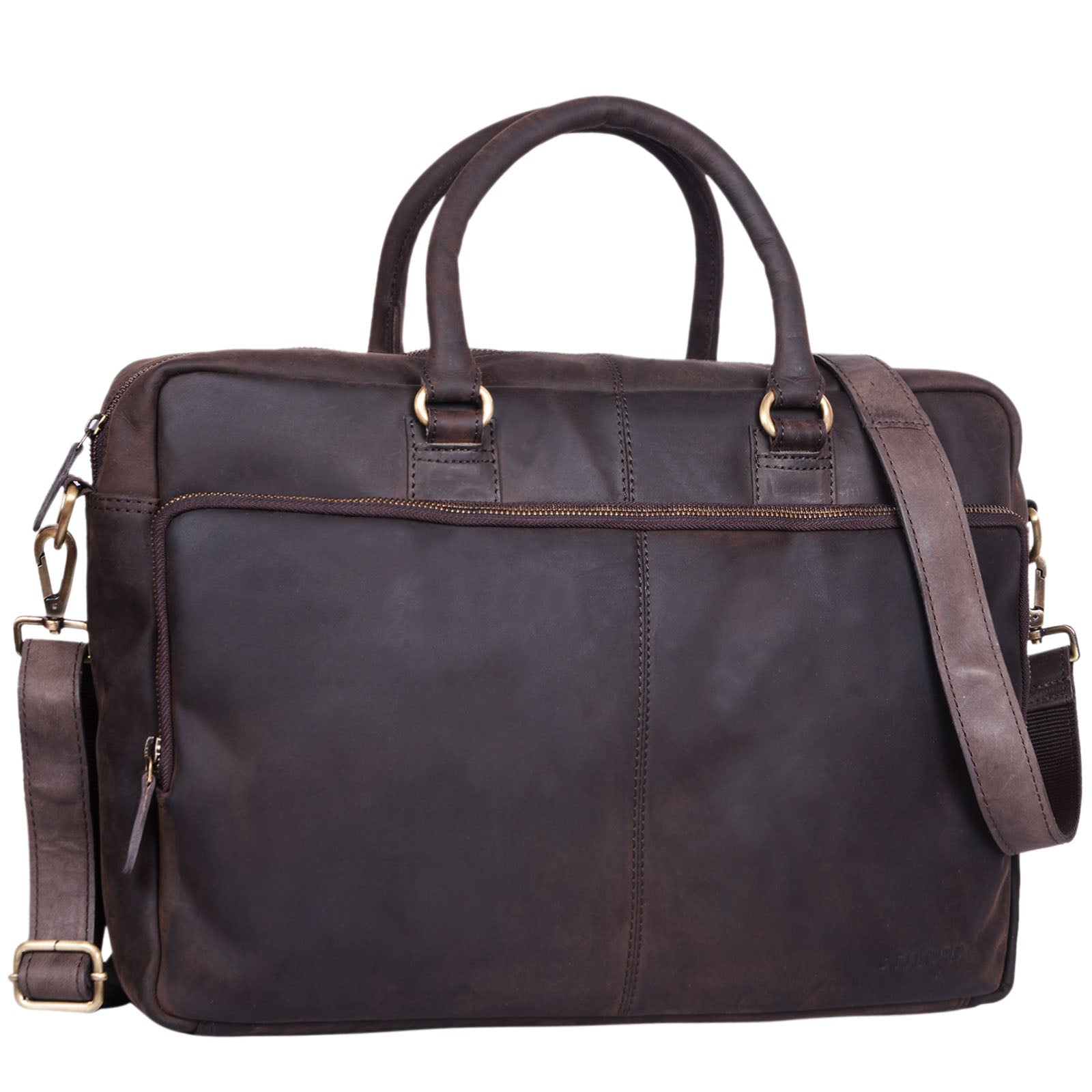 Vintage Umhängetasche Leder dunkelbraun