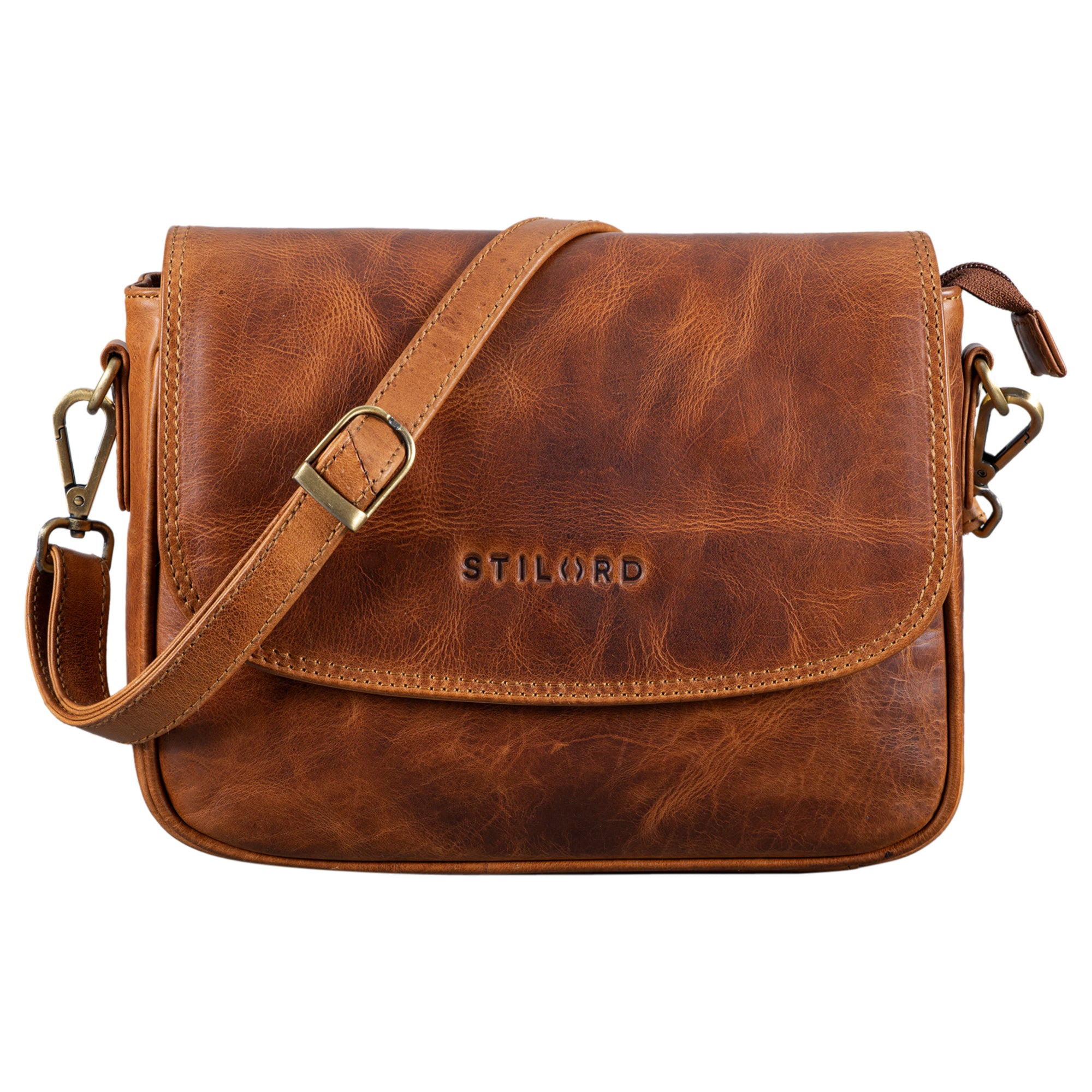 Klassische Abendtasche Frauen Leder braun