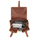 brauner Lederrucksack für Unisex
