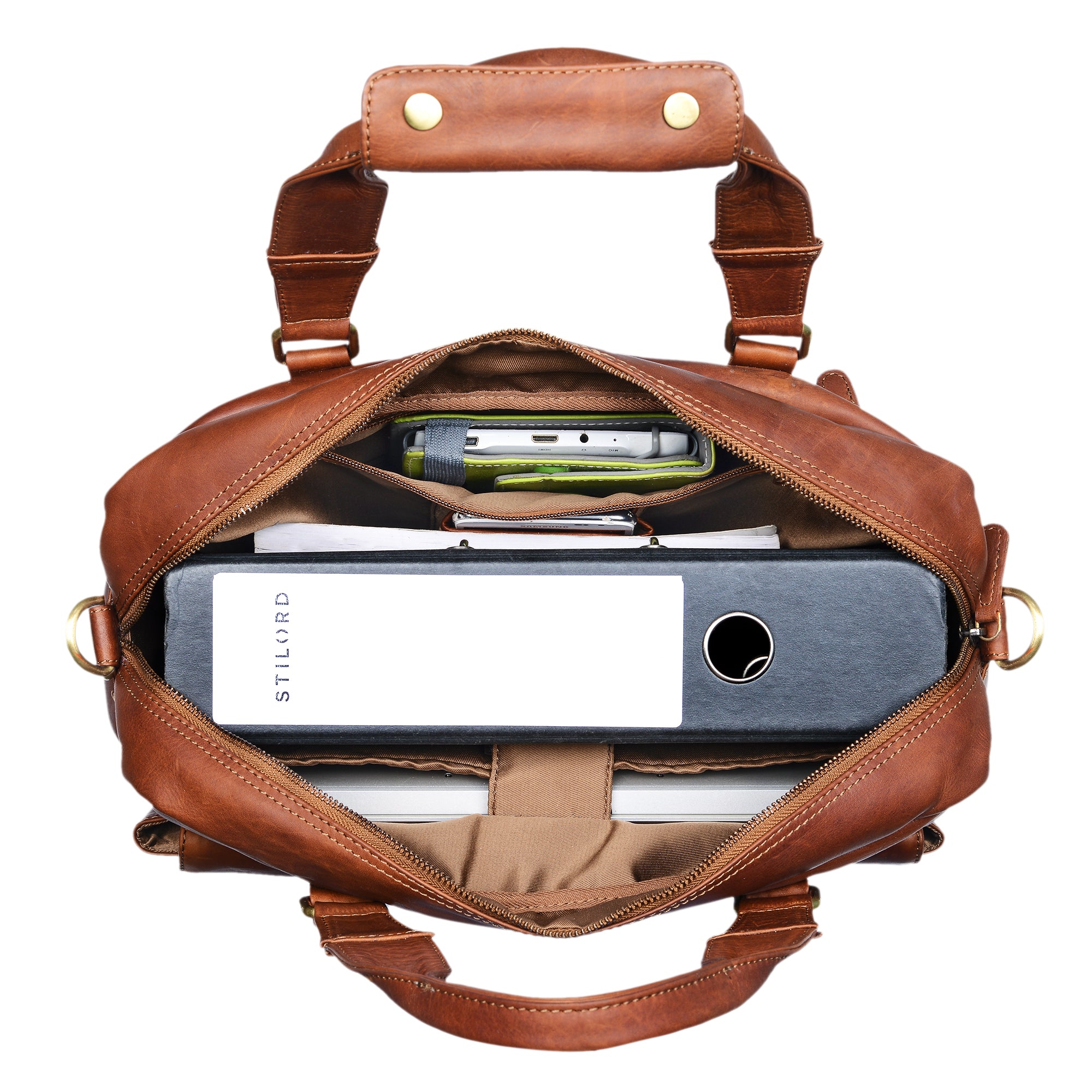 Ledertasche Uni A4 Ordner