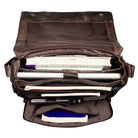 Leder Schultertasche Vintage groß