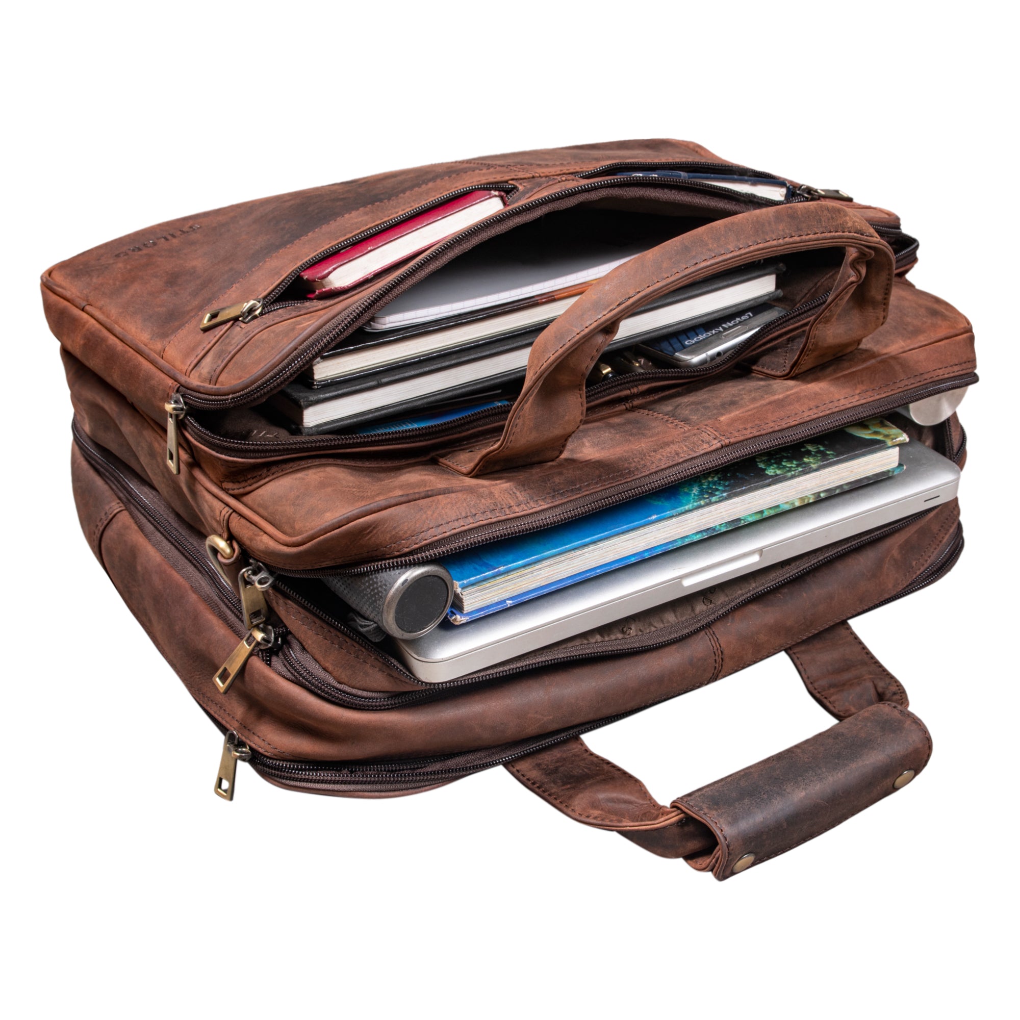 Braun Lehrertasche Umhängetasche Vintage