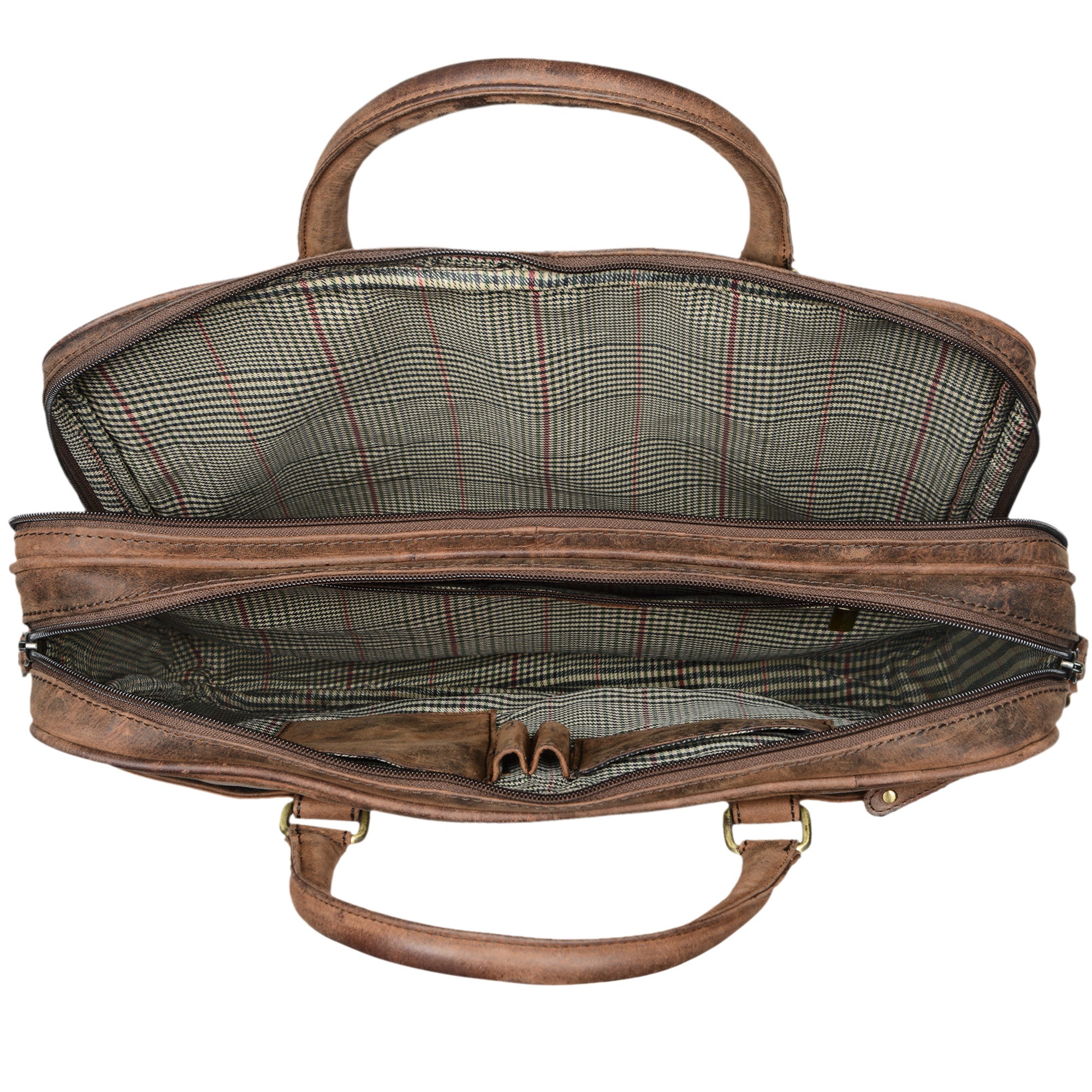 Businesstasche aus Retro Leder Vintage robust Aktentasche