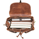 Shopping Rucksack Frauen Echt Leder braun