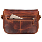 Echtleder Handtasche Vintage cognac