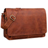 "Tom" Borsa Messenger Vintage in Pelle Portadcumenti 15 Pollici
