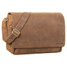 "Tom" Borsa Messenger Vintage in Pelle Portadcumenti 15 Pollici