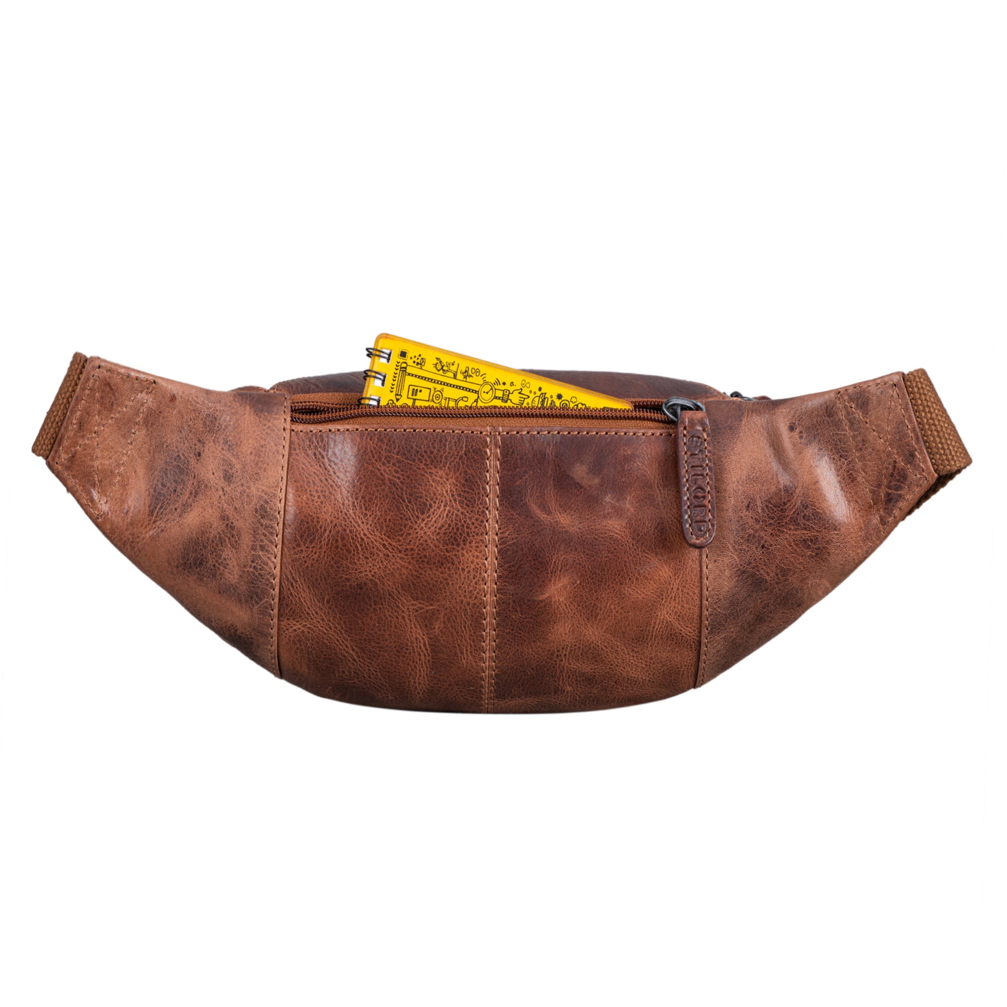 Bauchtasche aus Echtleder braun