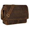 Vintage Umhängetasche Herren Leder Calais Braun