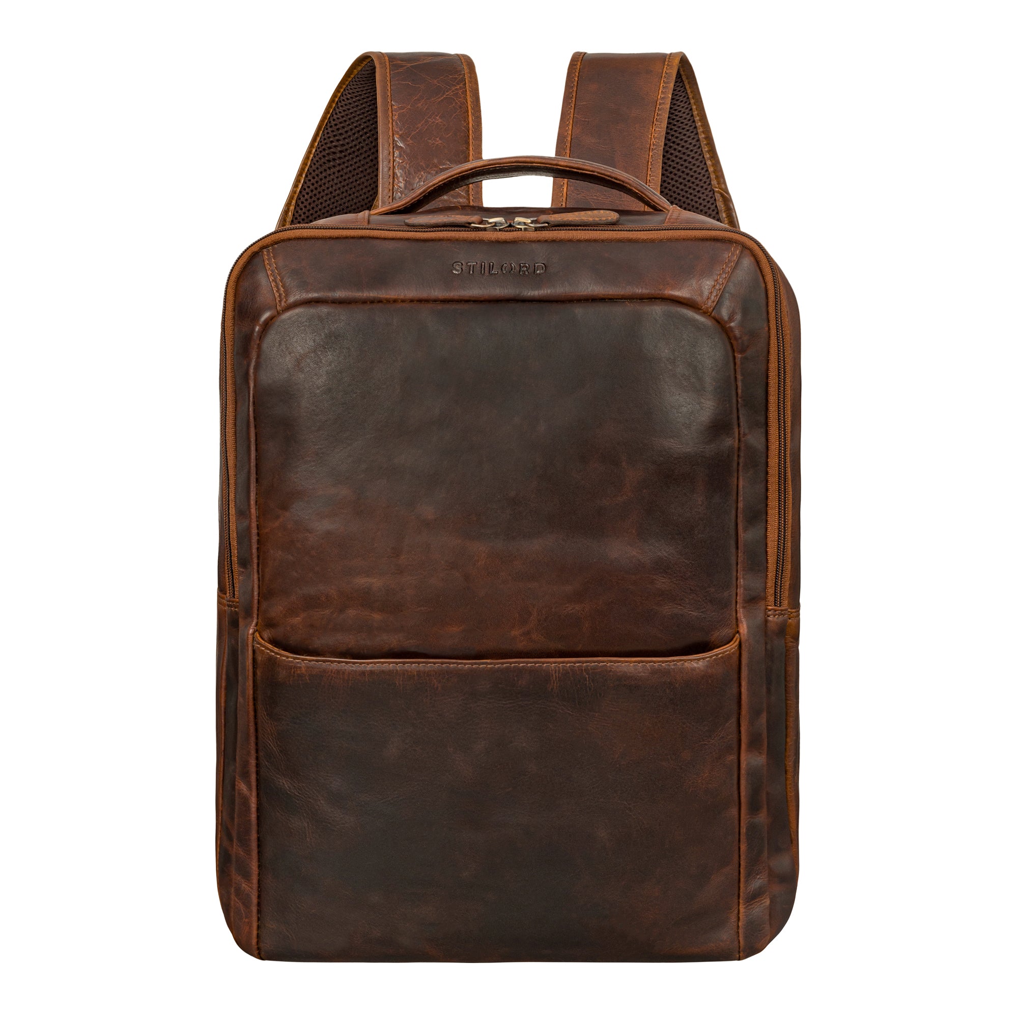 Lederrucksack dunkel-braun Echtleder Unisex Groß