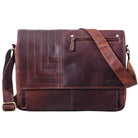 Messenger Bag Echtleder cognac dunkelbraun