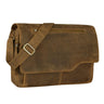 Seconda opzione  "Marvin" Borsa Messenger vintage in pelle
