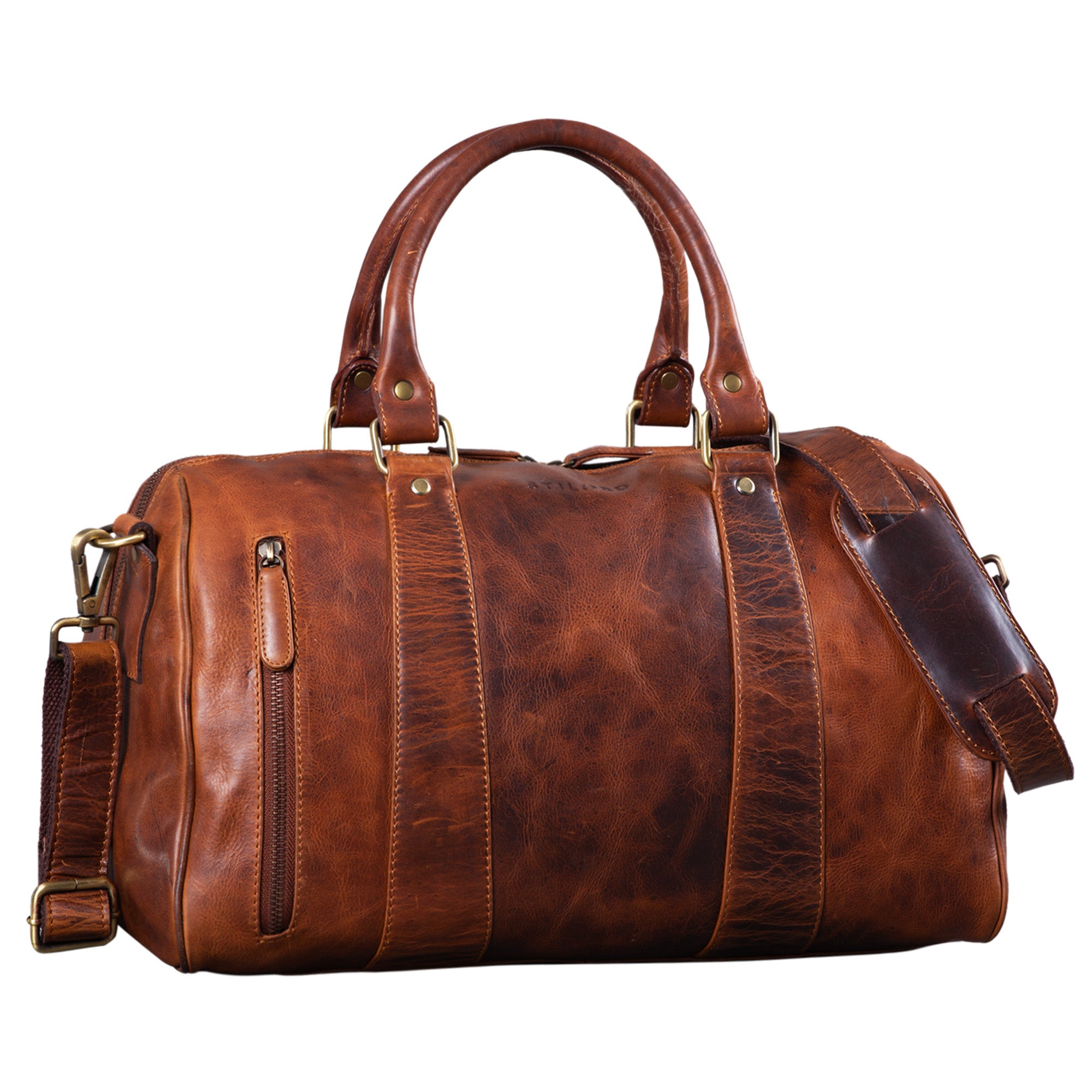 Vintage Reisetasche LEder kara cognac