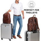 Reise Rucksack Trolley Halterung Leder