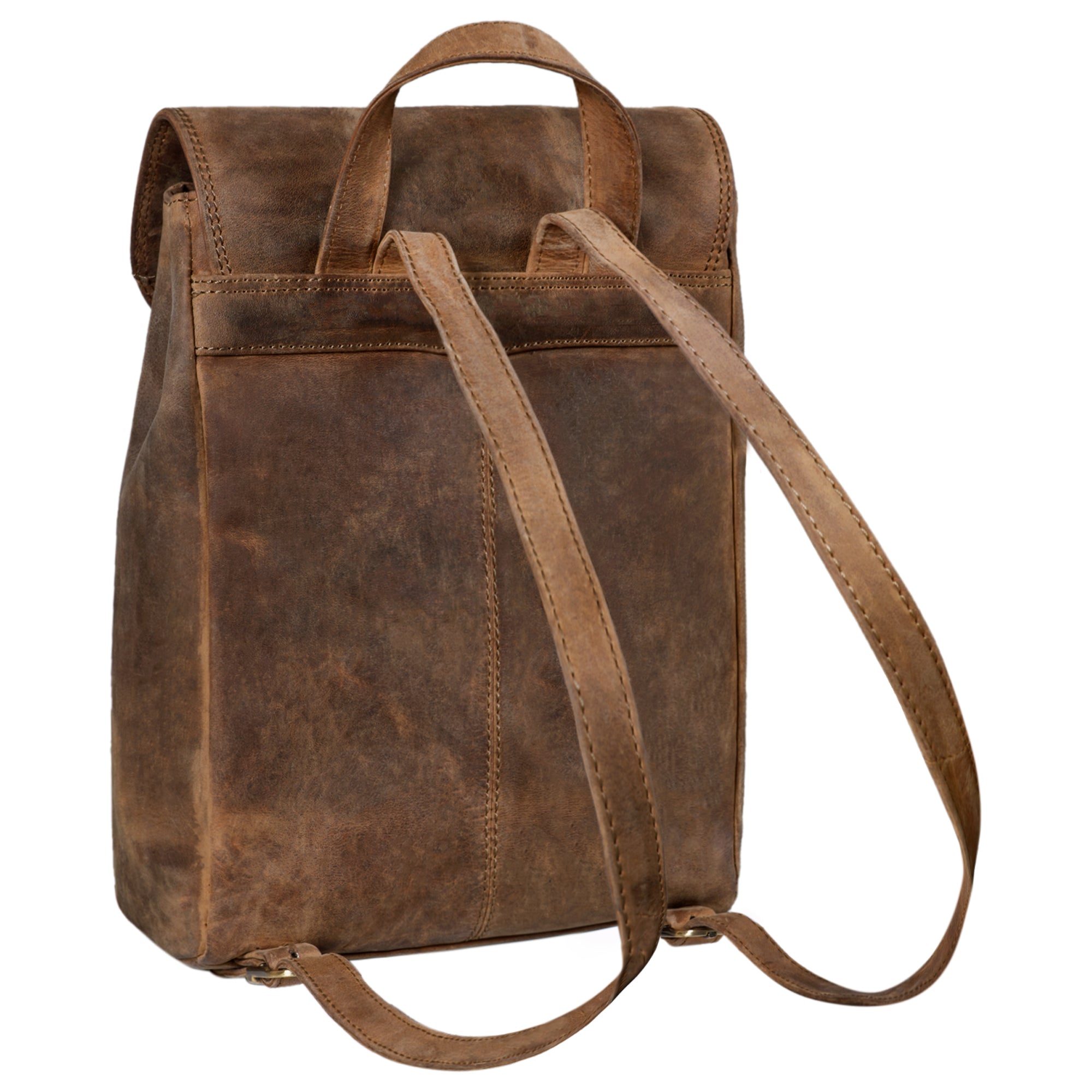  Laptoprucksack Echtleder braun