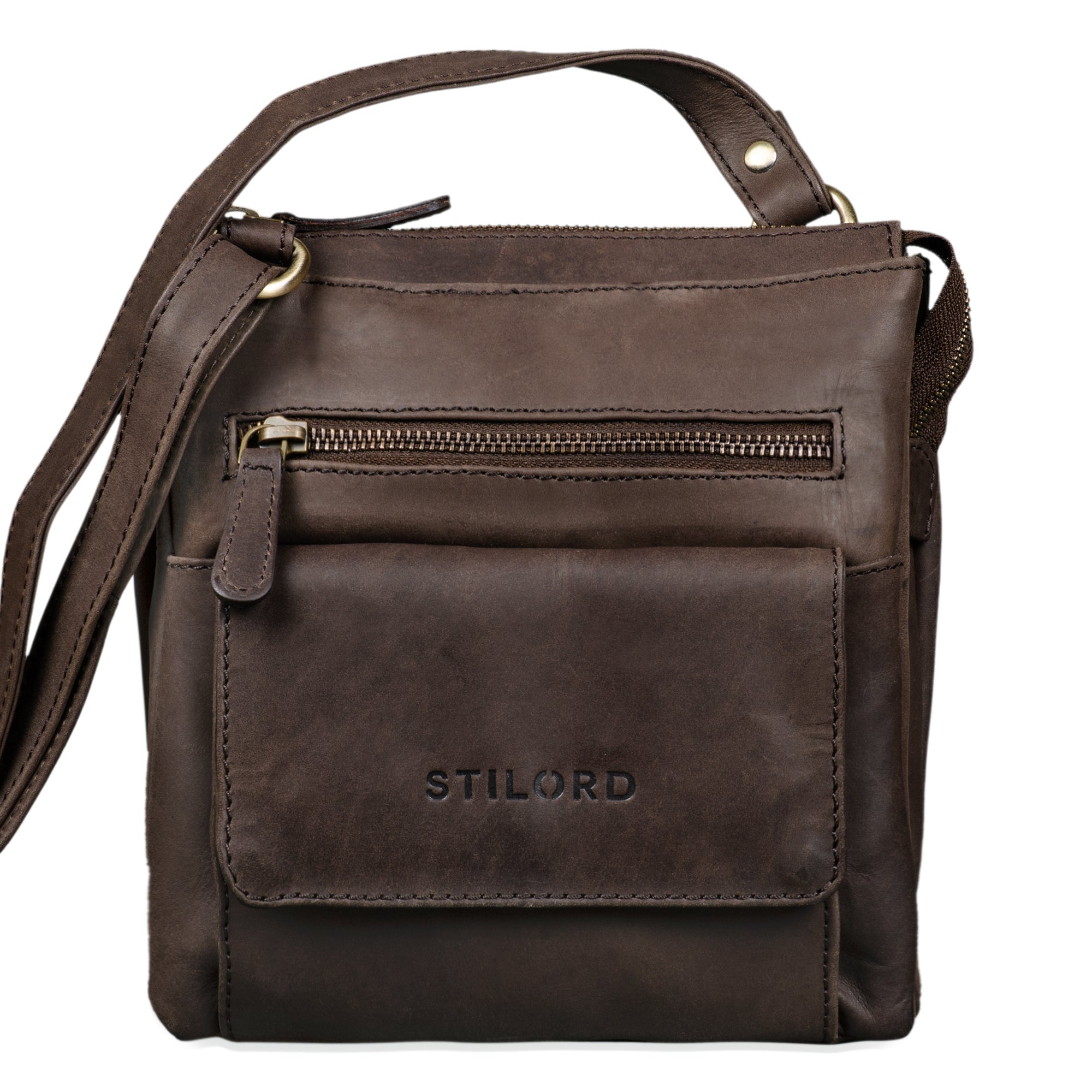 Vintage Schultertasche klein braun