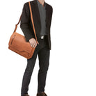 Leder Umhängetasche Herren Vintage braun