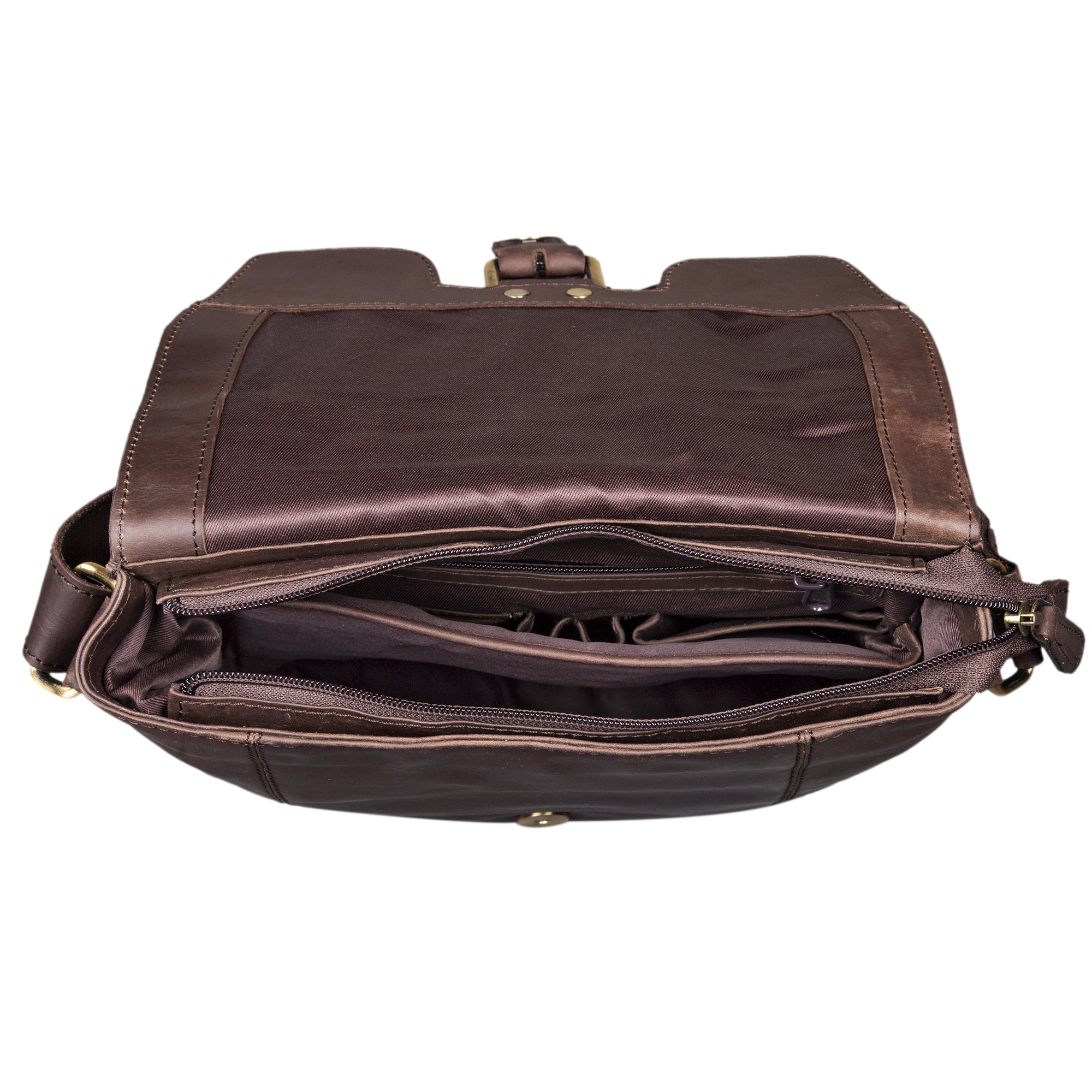 Braune Umhängetasche Vintage Herren Echtleder