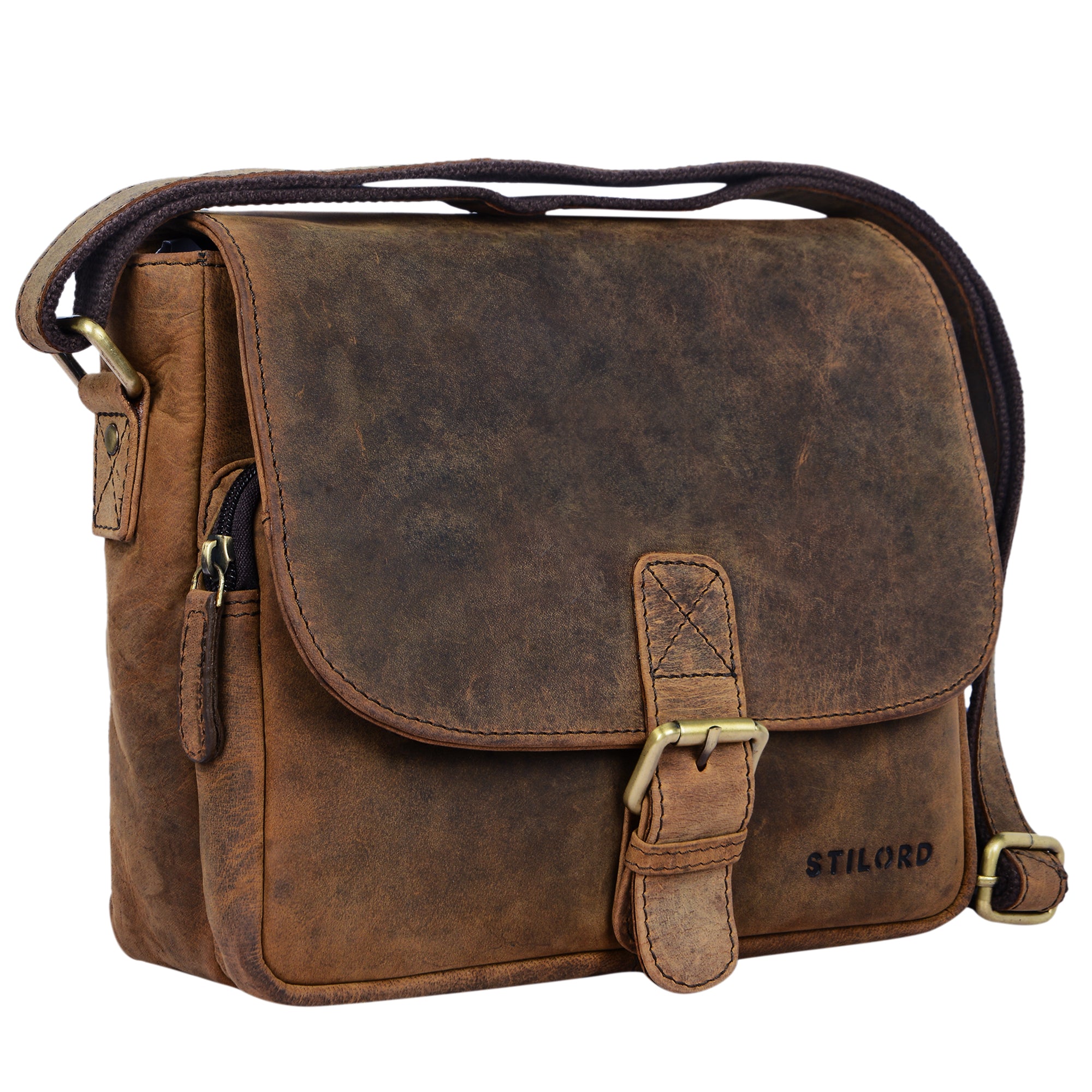 Vintage Umhängetasche Leder braun
