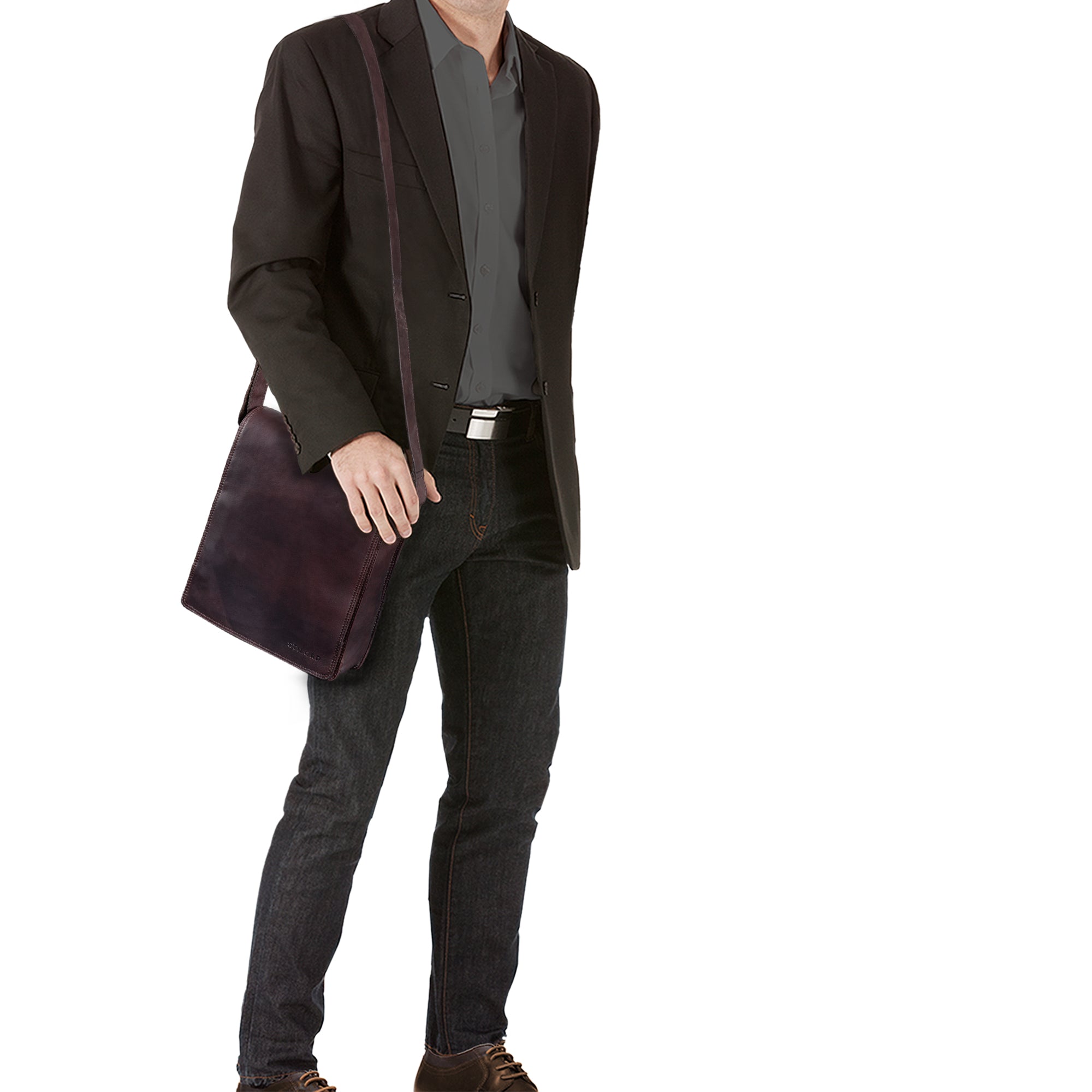 Festivaltasche Echtleder klein braun