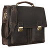 "Tiberius" Borsa ventiquattrore in pelle vintage