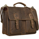 leder arbeitstasche herren zum umhaengen gross echtleder cognac