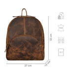 Brauner Rucksack Echtleder