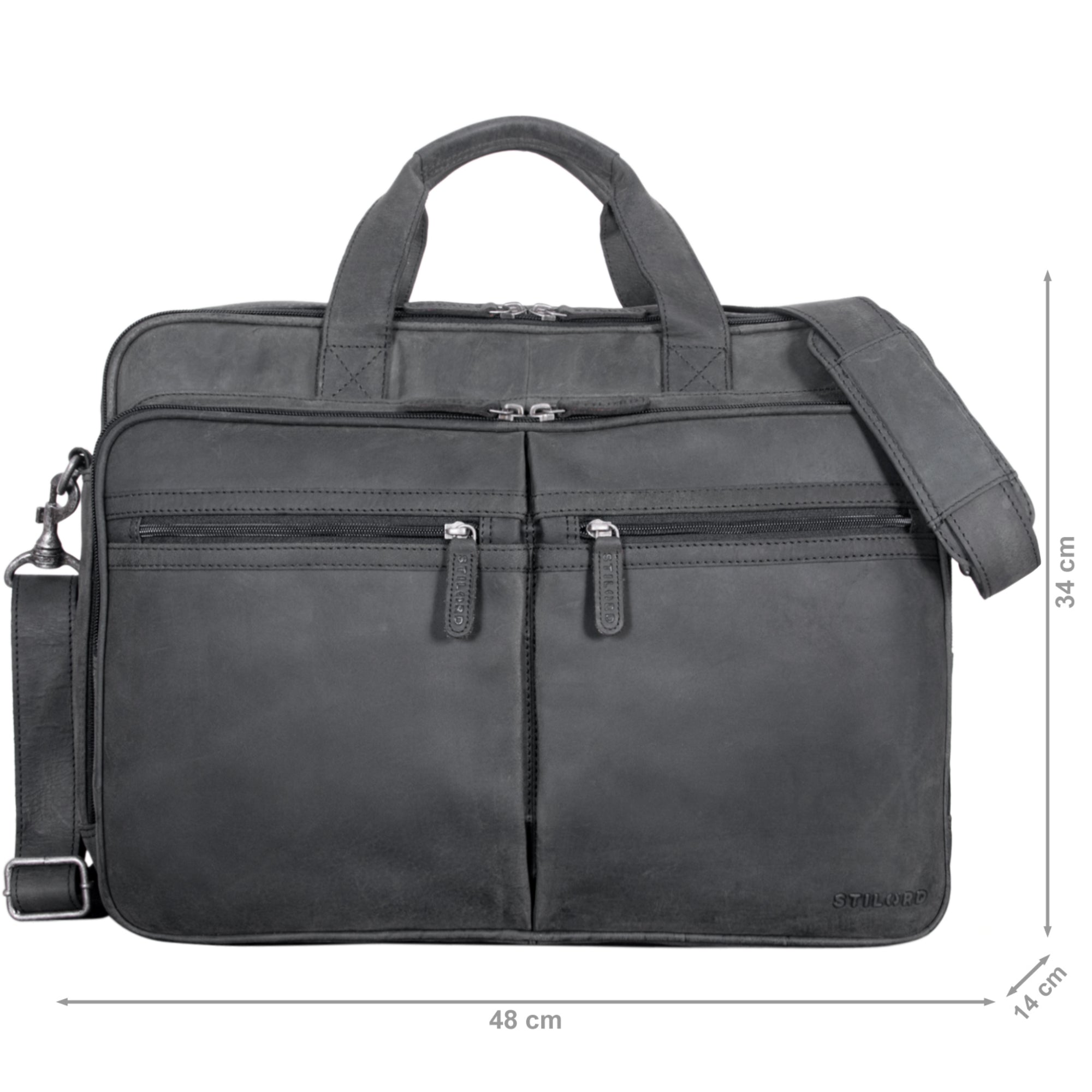 Leder rucksack damen herren vintage grau