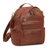 Kleine 2-in-1 Leder Rucksack-Tasche Dunkelbraun für Damen 