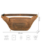 herren bauchtasche damen leder braun