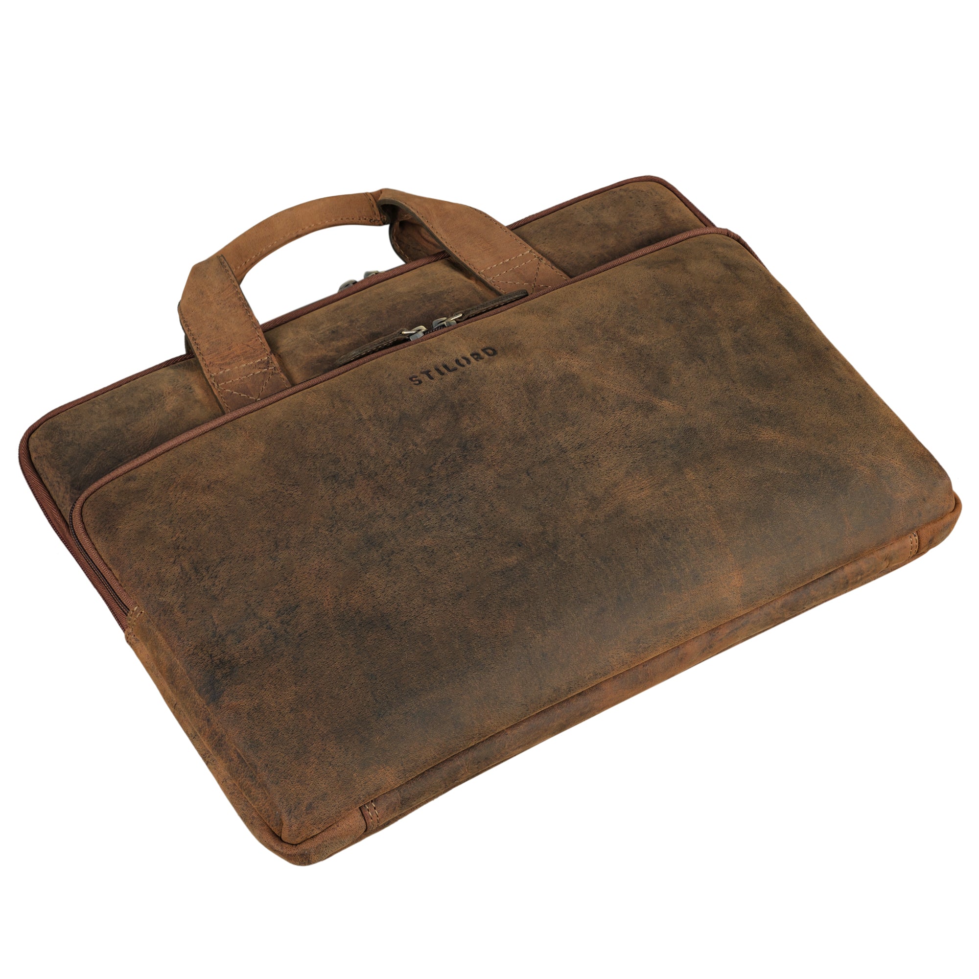 braune Laptophülle 15 Zoll Leder