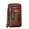 "Mikael" Borsa a Petto in Pelle 3-in-1 per Uomo - Porta Smartphone e Marsupio
