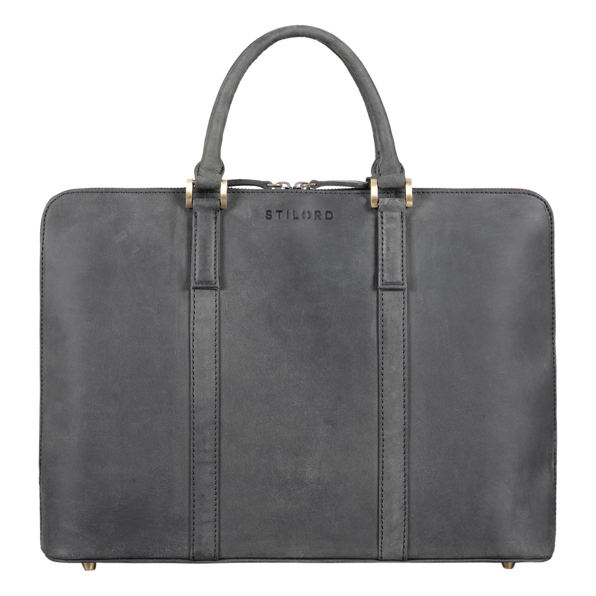 leder business taschen grau damen