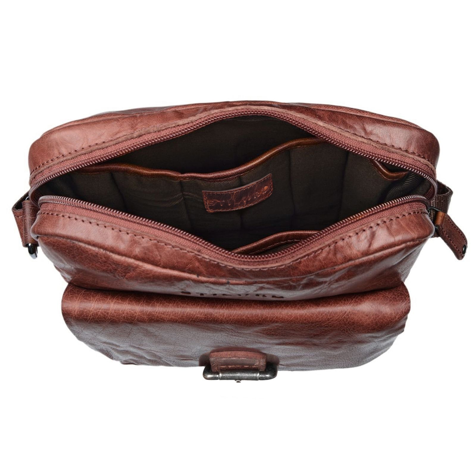 Crossbody Bag Leder Vintage braun