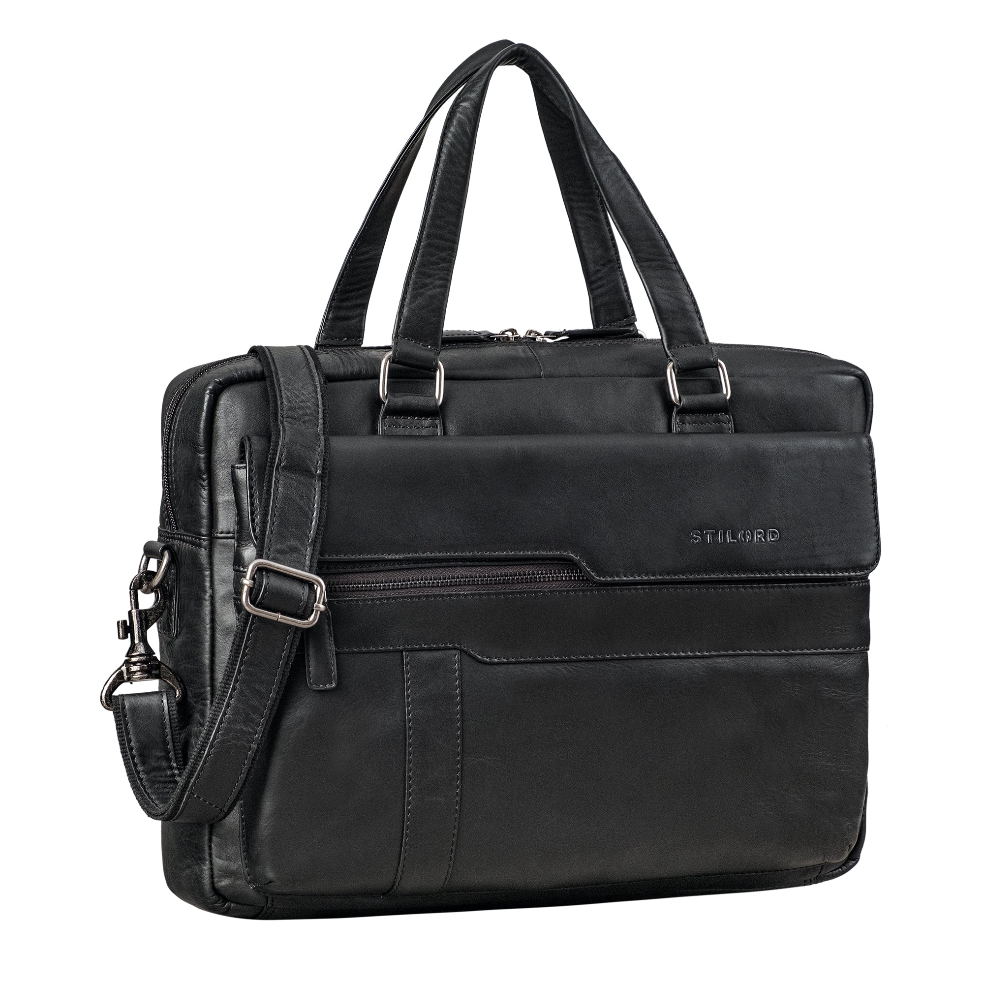 Leder laptoptasche herren schwarz damen