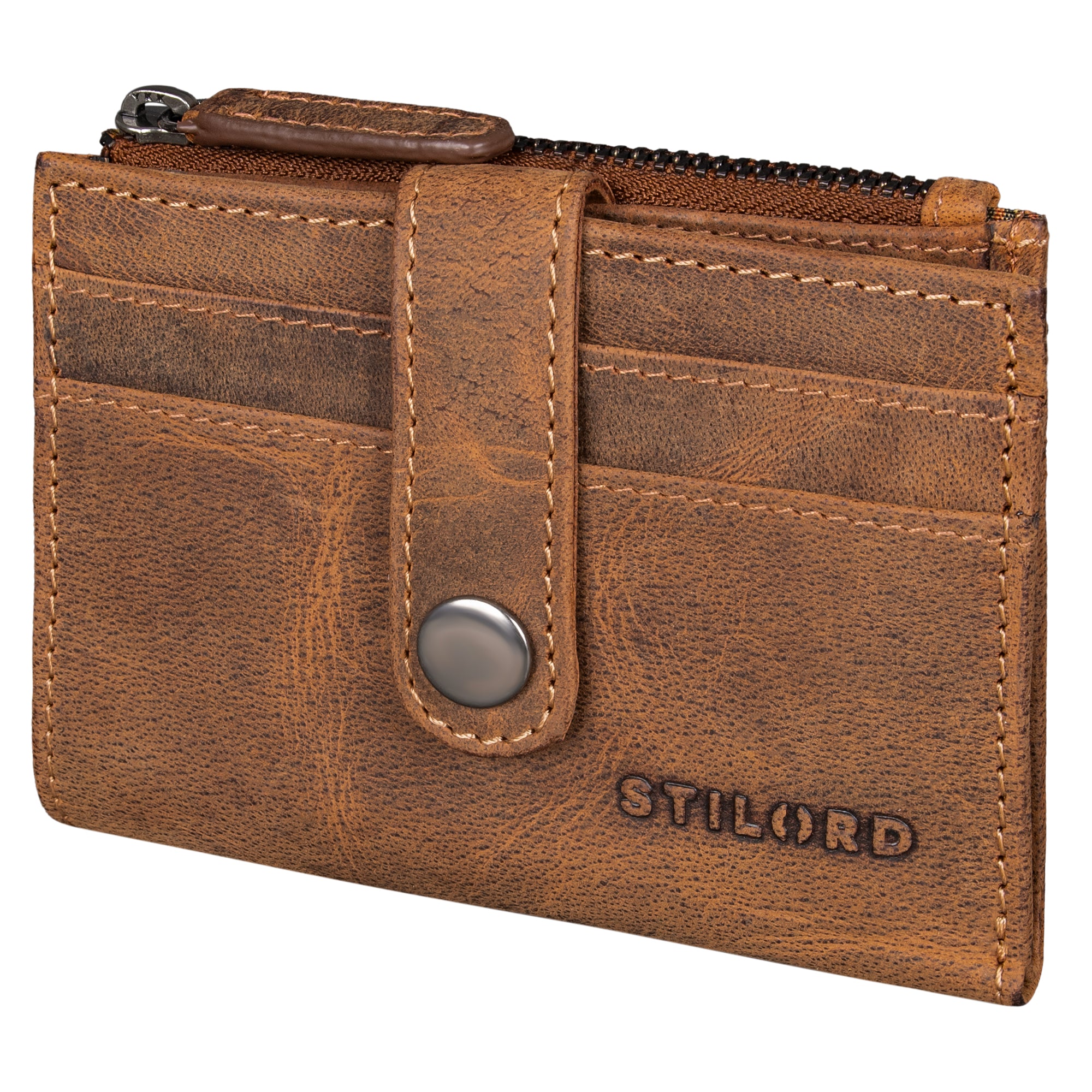 Leder Geldbeutel Damen Klein Braun