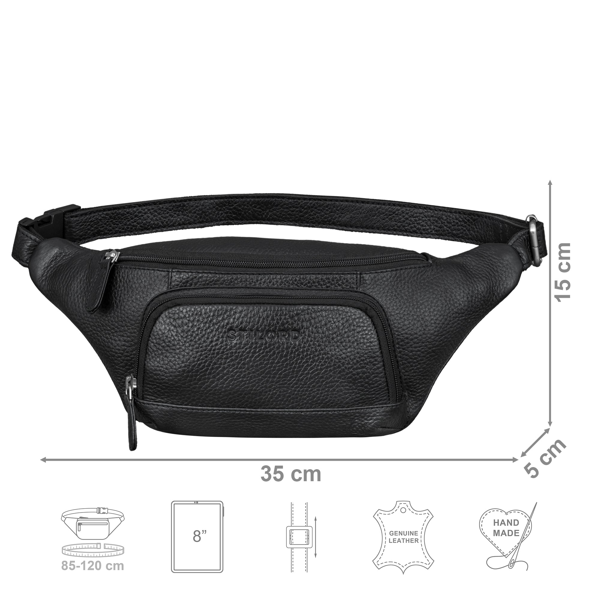 leder gürteltasche schwarz damen