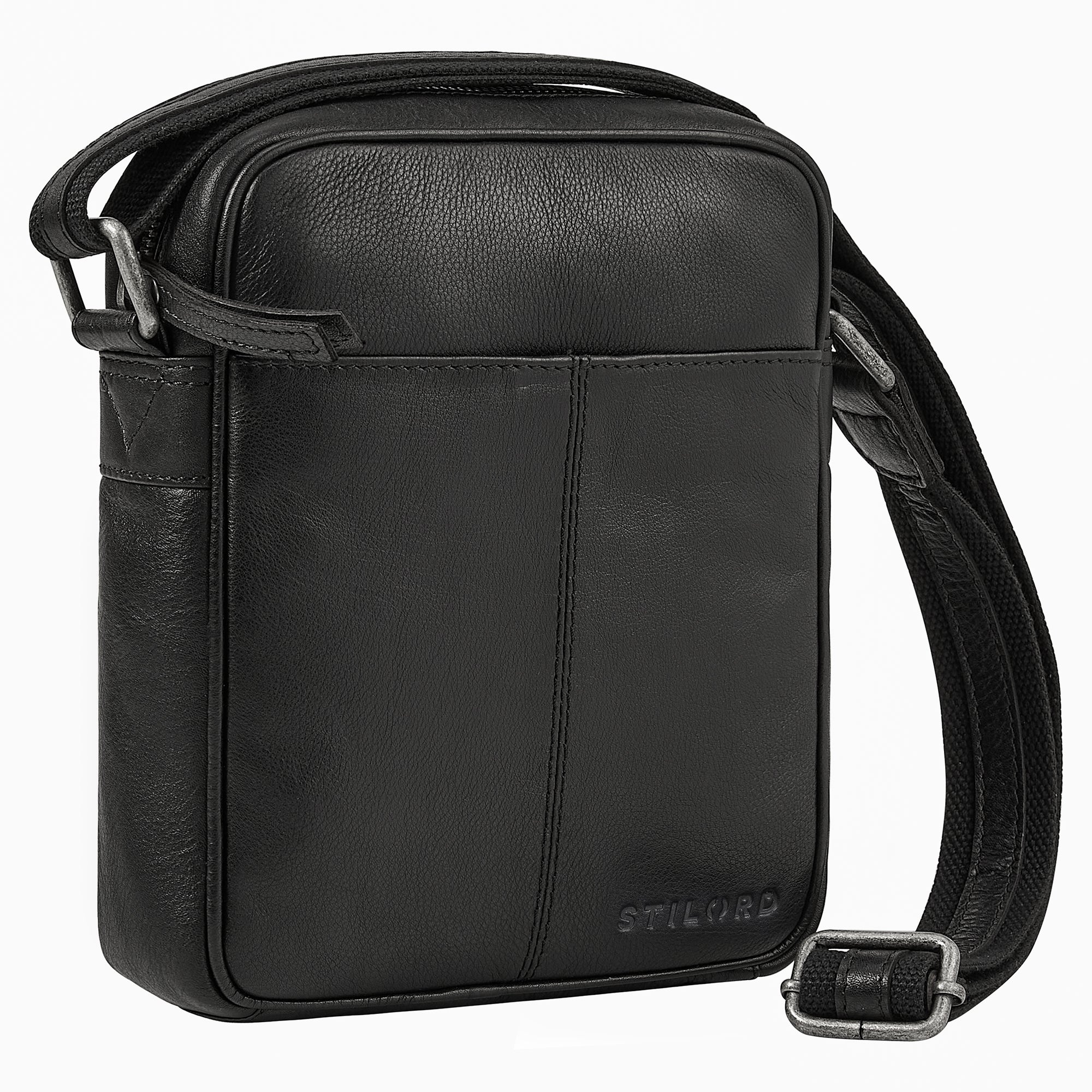 echt ledertasche herren klein schwarz