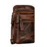 "Mikael" Borsa a Petto in Pelle 3-in-1 per Uomo - Porta Smartphone e Marsupio