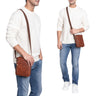 “Brandon” Borsa Tracolla Piccola da Uomo in Pelle