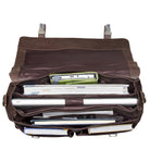 Leder Henkeltasche groß Vintage dunkelbraun