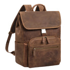  Vintage Leder Rucksack braun Groß für 15.6 Zoll Laptop Damen & Herren