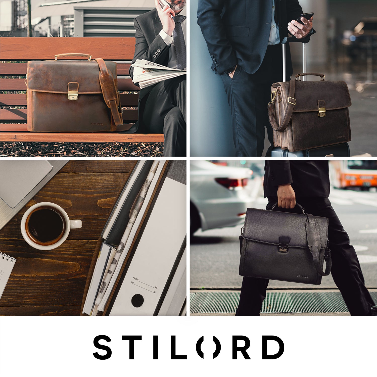 Herren Akten Arbeitstasche Vintage Leder