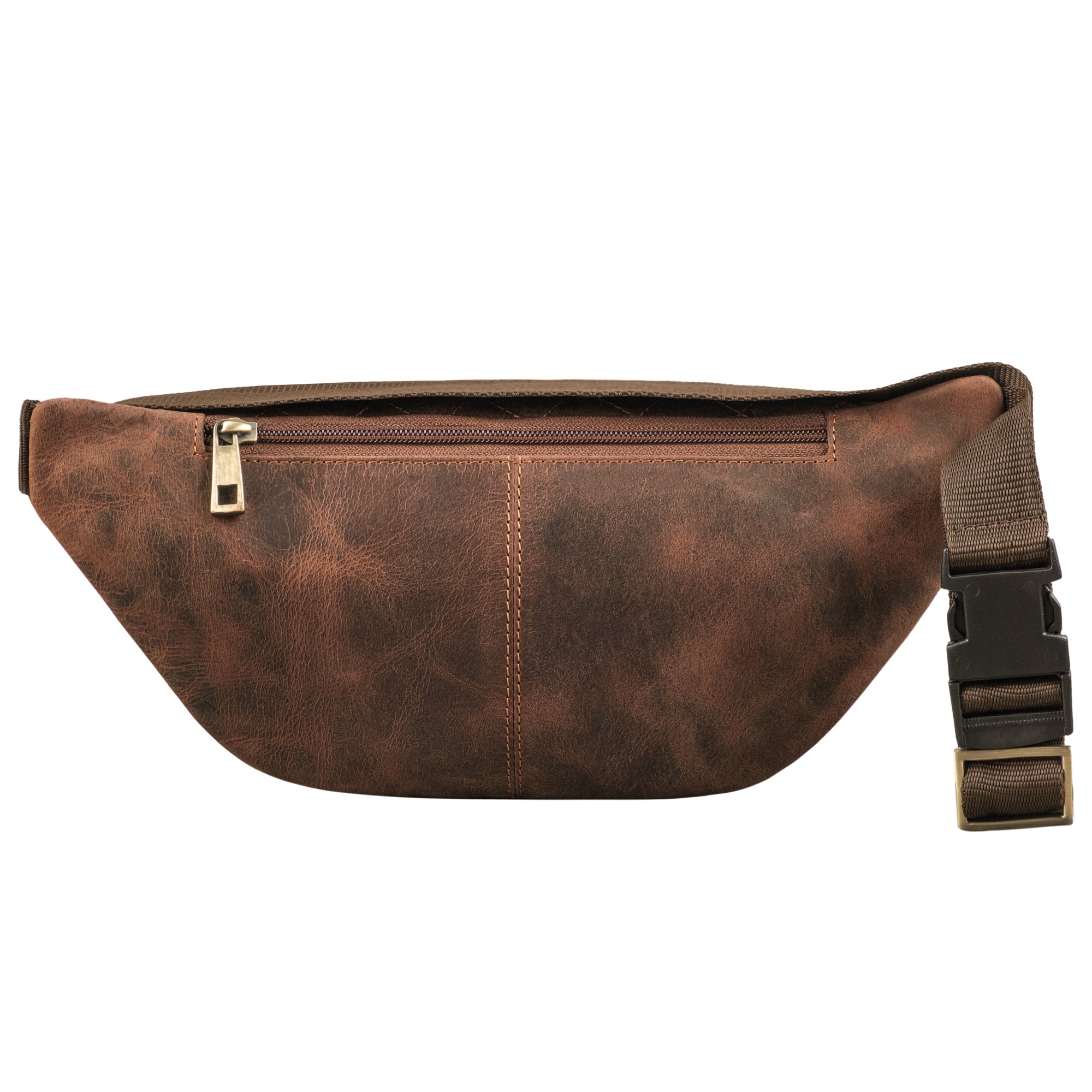 Bauchtasche Leder Herren Damen Hunter braun