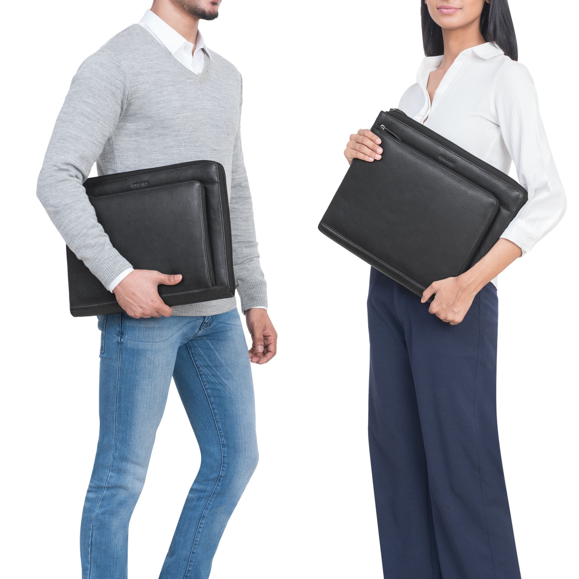 herren leder konferenzmappe a4 damen schwarz