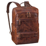 16 zoll laptop rucksack leder dunkelbraun